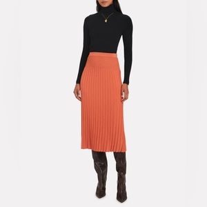 Intermix Georgia Pleated Knit Midi Skirt